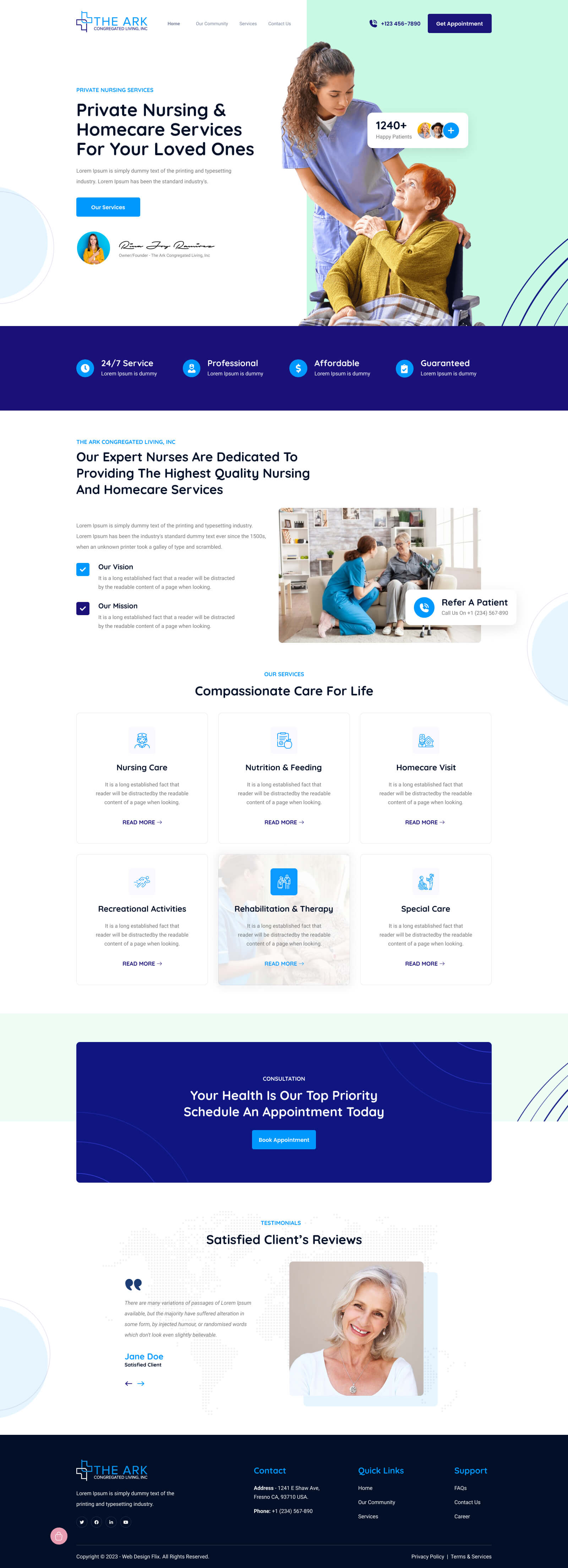 Rina Joy Ramirez website detail pages design by Yousuf Ameer
